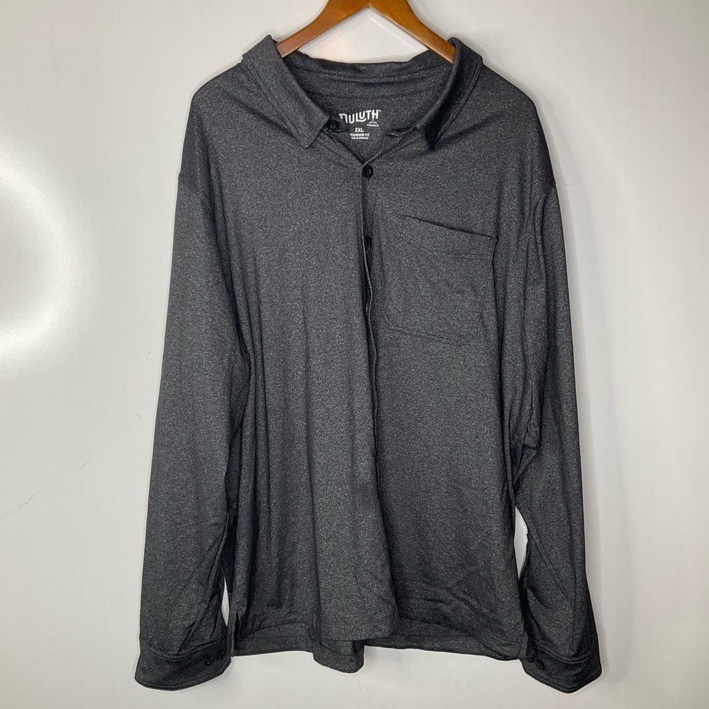 Duluth Trading Co. Gray Button Down Shirt Size 2xl